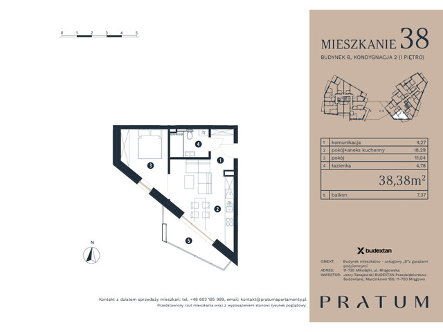 Mieszkanie w inwestycji Pratum Apartamenty Etap I, symbol M38 » nportal.pl