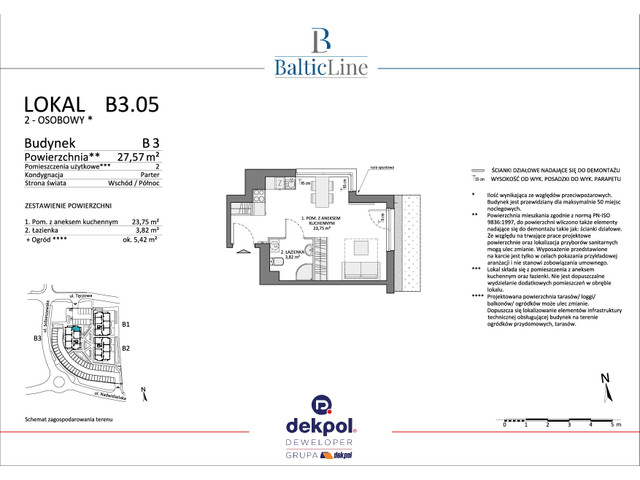Mieszkanie w inwestycji Baltic Line, symbol B3.05 » nportal.pl