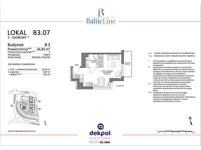 Mieszkanie w inwestycji Baltic Line, symbol B3.07 » nportal.pl