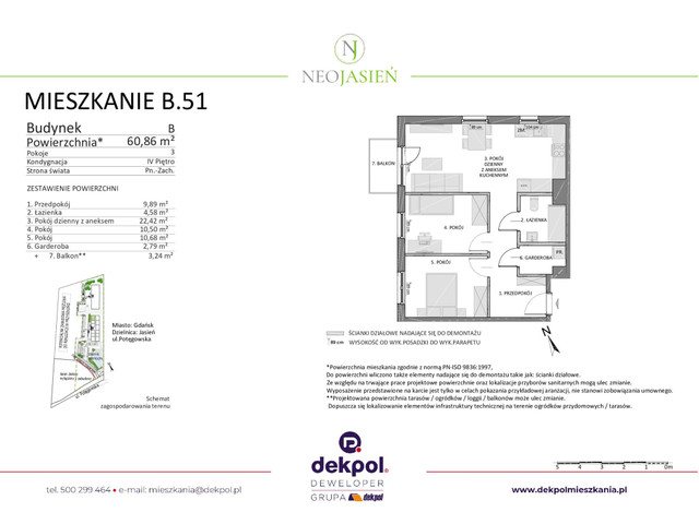 Mieszkanie w inwestycji Neo Jasień, budynek Wykończone pod klucz., symbol B.51 » nportal.pl