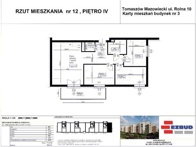 Mieszkanie w inwestycji Rolna 8/14 etap II, symbol B3B/12 » nportal.pl