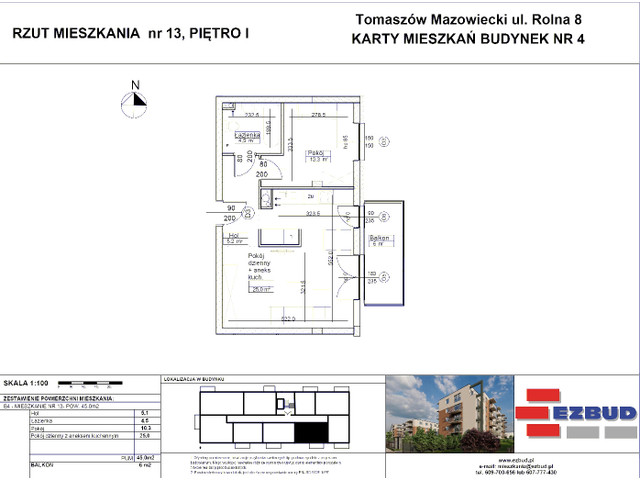 Mieszkanie w inwestycji Rolna 8/14 etap II, symbol B4/13 » nportal.pl