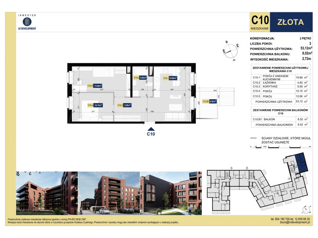 Mieszkanie w inwestycji Apartamenty Złota - mieszkania i pent..., symbol C10 » nportal.pl