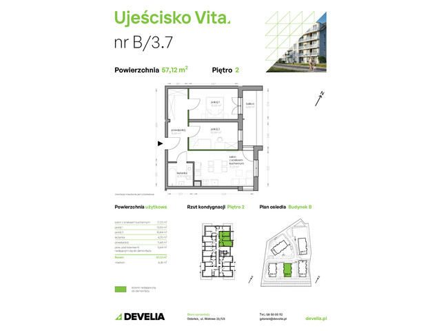 Mieszkanie w inwestycji Ujeścisko Vita, symbol B/3.7 » nportal.pl