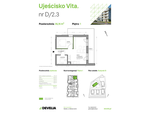 Mieszkanie w inwestycji Ujeścisko Vita, symbol D/2.3 » nportal.pl