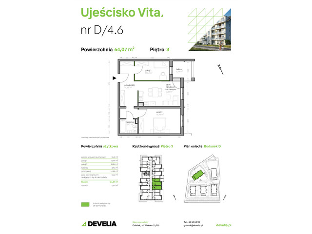 Mieszkanie w inwestycji Ujeścisko Vita, symbol D/4.6 » nportal.pl