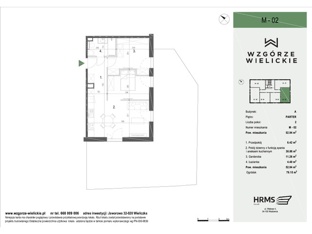 Mieszkanie w inwestycji WZGÓRZE WIELICKIE, symbol M-A02 » nportal.pl