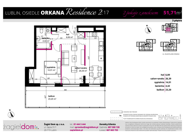 Mieszkanie w inwestycji ORKANA RESIDENCE II, symbol D-LO2-LM-17 » nportal.pl