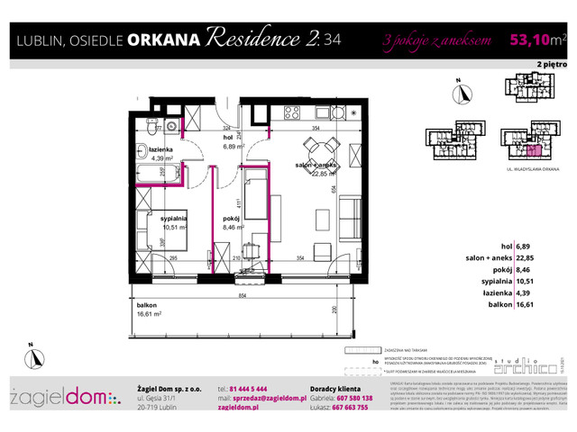 Mieszkanie w inwestycji ORKANA RESIDENCE II, symbol D-LO2-LM-34 » nportal.pl