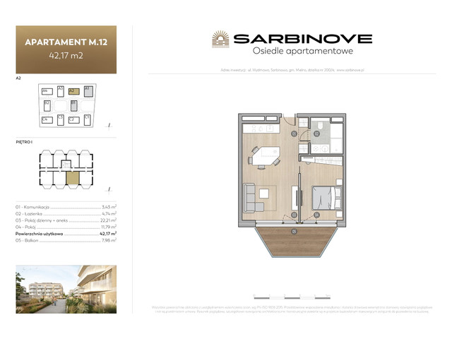 Mieszkanie w inwestycji Sarbinove Osiedle Apartamentowe, symbol A2.M.12 » nportal.pl