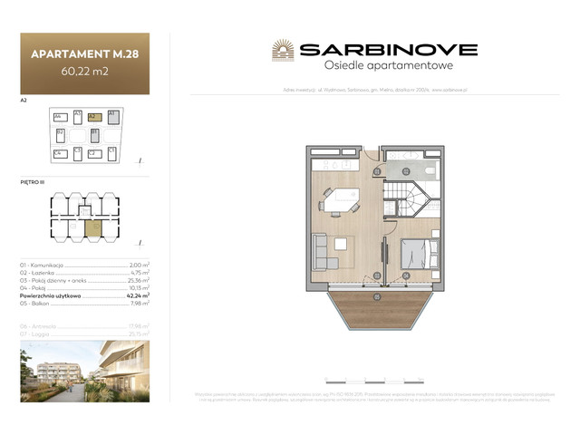 Mieszkanie w inwestycji Sarbinove Osiedle Apartamentowe, symbol A2.M.28 » nportal.pl