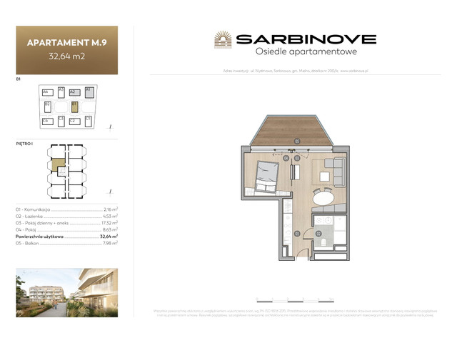 Mieszkanie w inwestycji Sarbinove Osiedle Apartamentowe, budynek Rezerwacja, symbol B1.M.9 » nportal.pl