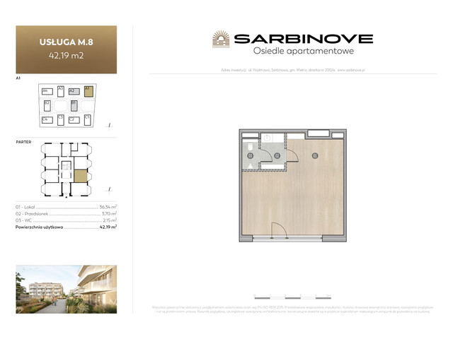 Mieszkanie w inwestycji Sarbinove Osiedle Apartamentowe, budynek Rezerwacja, symbol A1.M.8 » nportal.pl