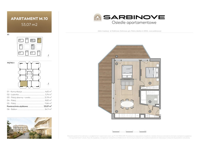 Mieszkanie w inwestycji Sarbinove Osiedle Apartamentowe, symbol A1.M.10 » nportal.pl