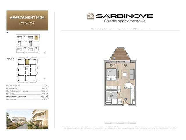 Mieszkanie w inwestycji Sarbinove Osiedle Apartamentowe, symbol A1.M.24 » nportal.pl
