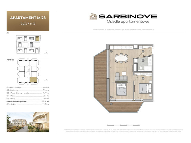 Mieszkanie w inwestycji Sarbinove Osiedle Apartamentowe, symbol A1.M.28 » nportal.pl