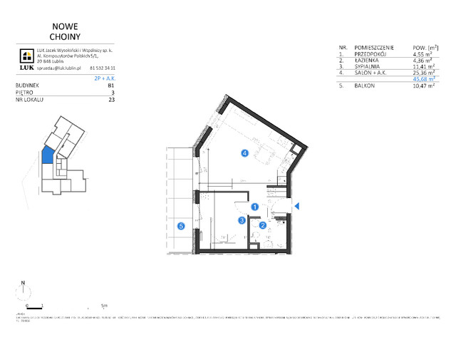 Mieszkanie w inwestycji Choiny 3, symbol B1.23 » nportal.pl