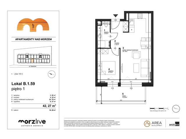 Mieszkanie w inwestycji Morzlive, symbol B.1.59 » nportal.pl