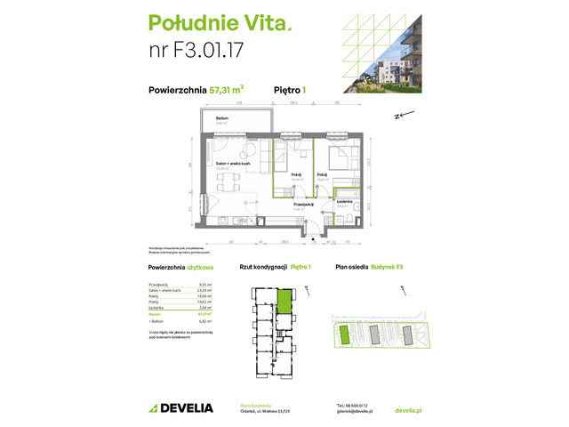 Mieszkanie w inwestycji Południe Vita, symbol F3/17/M » nportal.pl