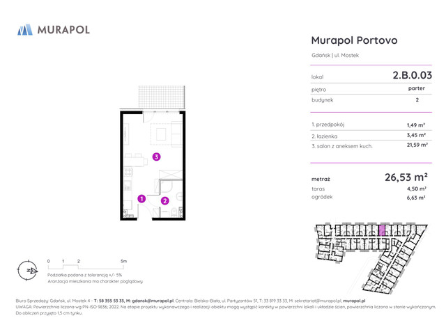 Mieszkanie w inwestycji Murapol Portovo, symbol 2.B.0.03 » nportal.pl