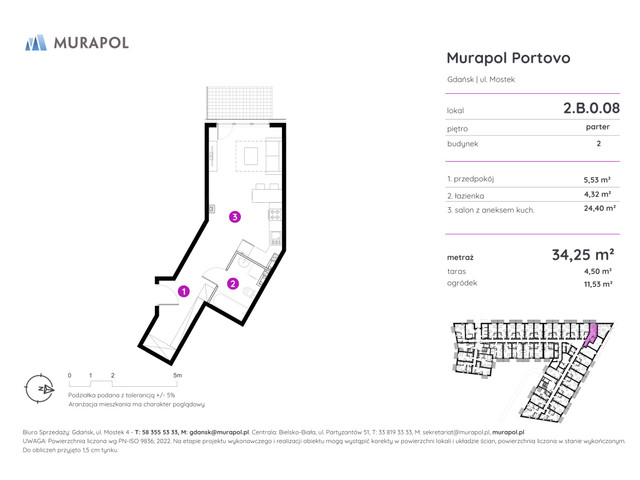 Mieszkanie w inwestycji Murapol Portovo, symbol 2.B.0.08 » nportal.pl