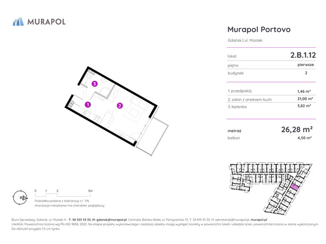 Mieszkanie w inwestycji Murapol Portovo, symbol 2.B.1.12 » nportal.pl