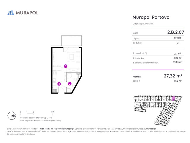 Mieszkanie w inwestycji Murapol Portovo, symbol 2.B.2.07 » nportal.pl