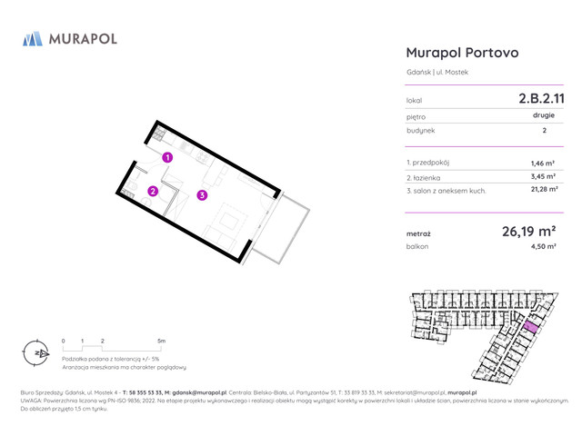 Mieszkanie w inwestycji Murapol Portovo, symbol 2.B.2.11 » nportal.pl