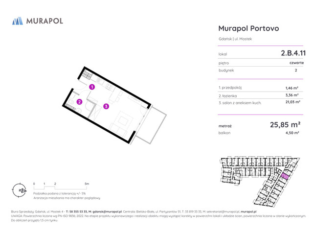 Mieszkanie w inwestycji Murapol Portovo, symbol 2.B.4.11 » nportal.pl