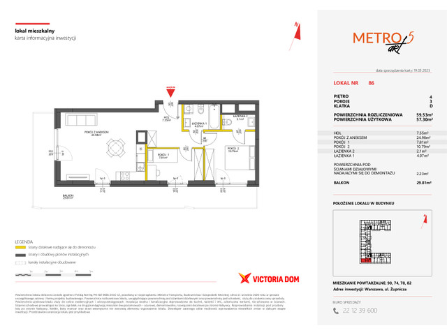 Mieszkanie w inwestycji METRO ART, symbol 5M.86 » nportal.pl