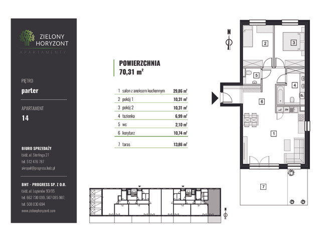 Mieszkanie w inwestycji APARTAMENTY ZIELONY HORYZONT, symbol M.14 » nportal.pl