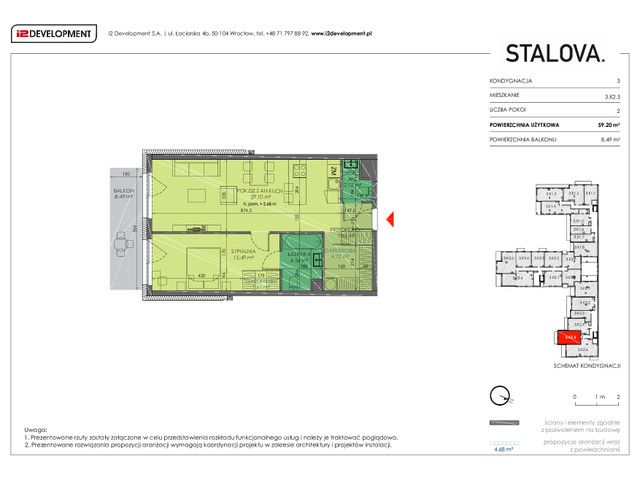 Mieszkanie w inwestycji Stalova, symbol 3.K2.5 » nportal.pl