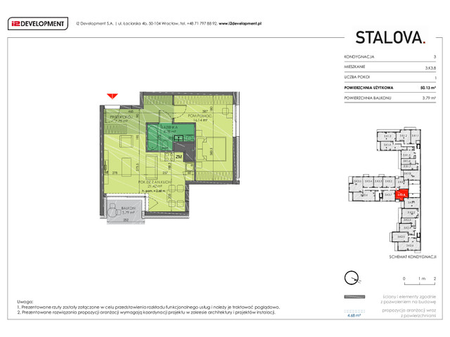 Mieszkanie w inwestycji Stalova, symbol 3.K3.8 » nportal.pl