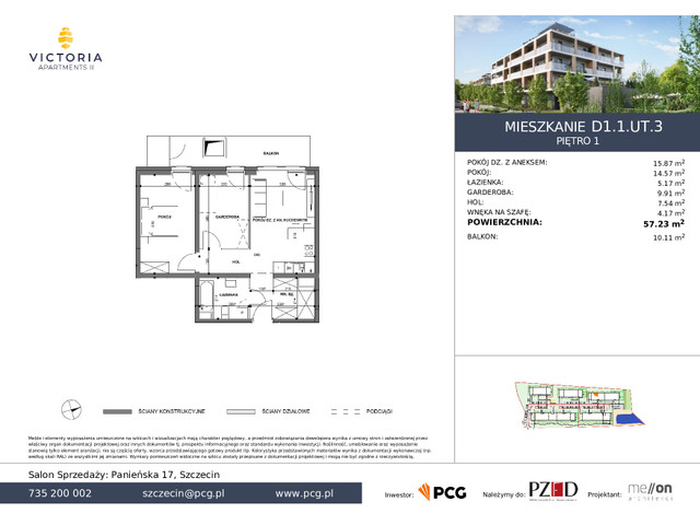 Mieszkanie w inwestycji Victoria Apartments 2, symbol D1.1.UT.3 » nportal.pl