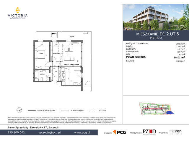 Mieszkanie w inwestycji Victoria Apartments 2, symbol D1.2.UT.5 » nportal.pl