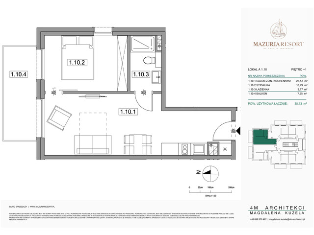 Mieszkanie w inwestycji Mikołajki Family Resort, symbol 1.10 » nportal.pl