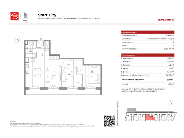 Mieszkanie w inwestycji Start City Etap IV, symbol 21/5 » nportal.pl