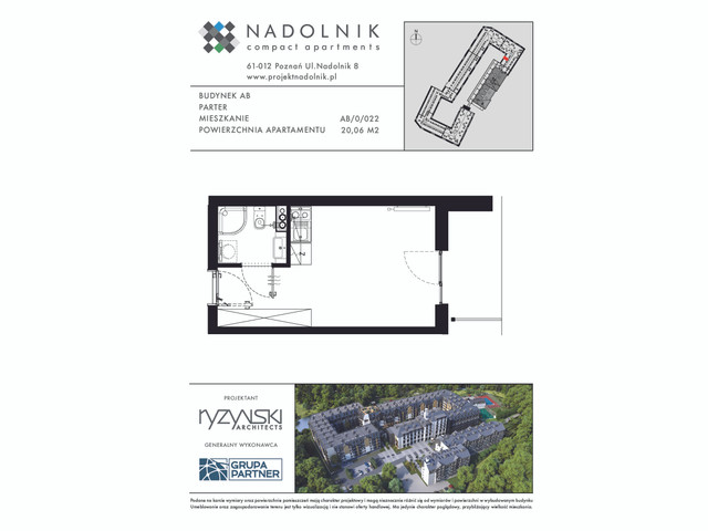 Mieszkanie w inwestycji Nadolnik Compact Apartments, symbol AB.0.022 » nportal.pl
