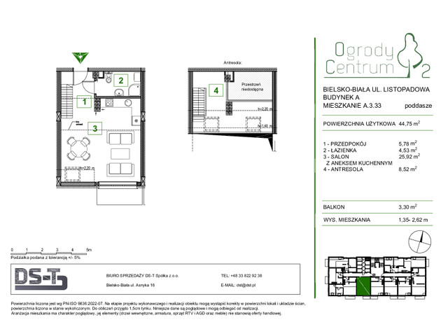 Mieszkanie w inwestycji Ogrody Centrum 2, symbol A.3.33 » nportal.pl