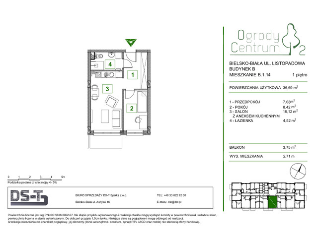 Mieszkanie w inwestycji Ogrody Centrum 2, symbol B.1.14 » nportal.pl