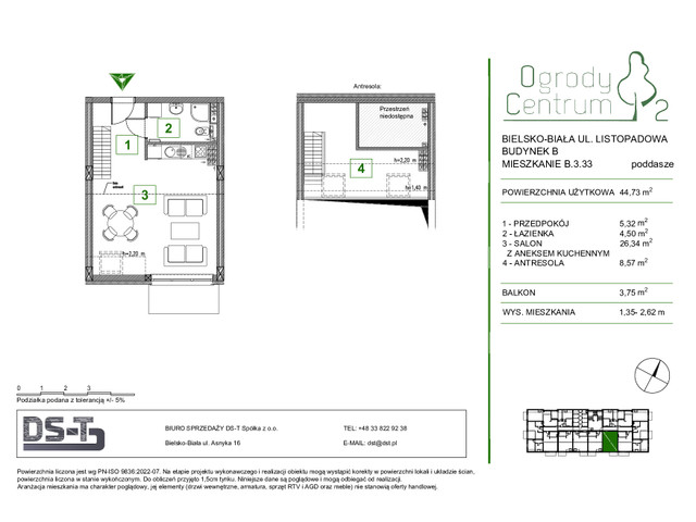 Mieszkanie w inwestycji Ogrody Centrum 2, symbol B.3.33 » nportal.pl