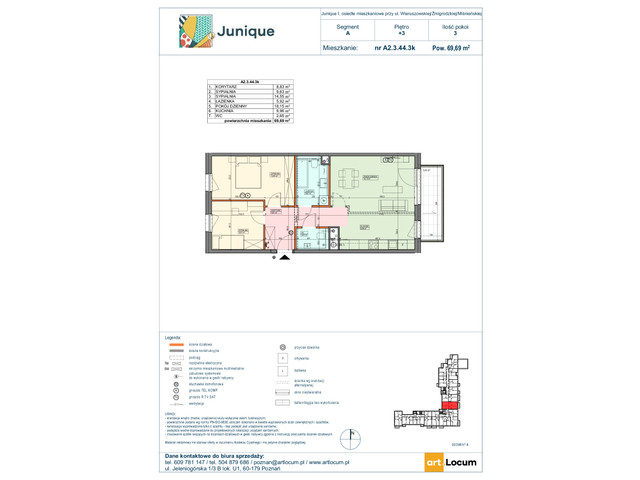 Mieszkanie w inwestycji JUNIQUE, symbol A2.3.44.3k » nportal.pl