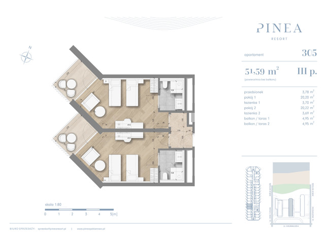 Mieszkanie w inwestycji PINEA Apartments | Apartamenty tuż pr..., symbol 305 » nportal.pl
