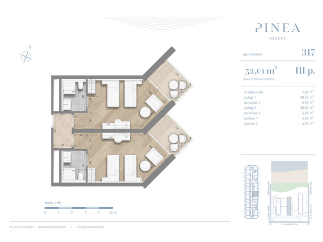 Mieszkanie w inwestycji PINEA Apartments | Apartamenty tuż pr..., symbol 317 » nportal.pl