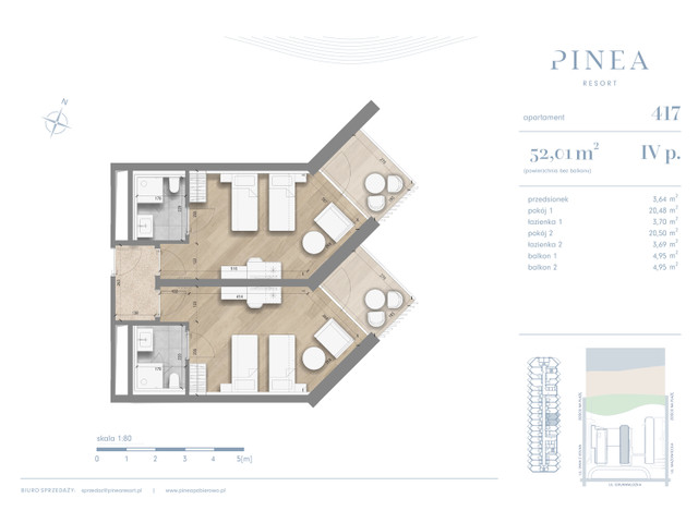 Mieszkanie w inwestycji PINEA Apartments | Apartamenty tuż pr..., symbol 417 » nportal.pl