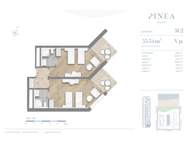 Mieszkanie w inwestycji PINEA Apartments | Apartamenty tuż pr..., symbol 502 » nportal.pl