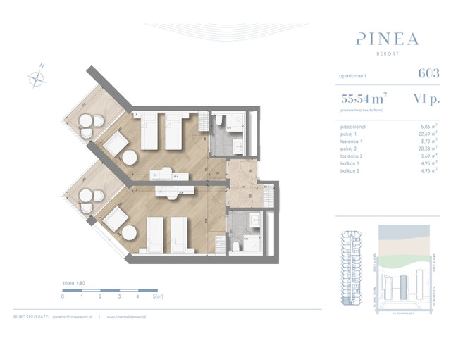 Mieszkanie w inwestycji PINEA Apartments | Apartamenty tuż pr..., symbol 603 » nportal.pl