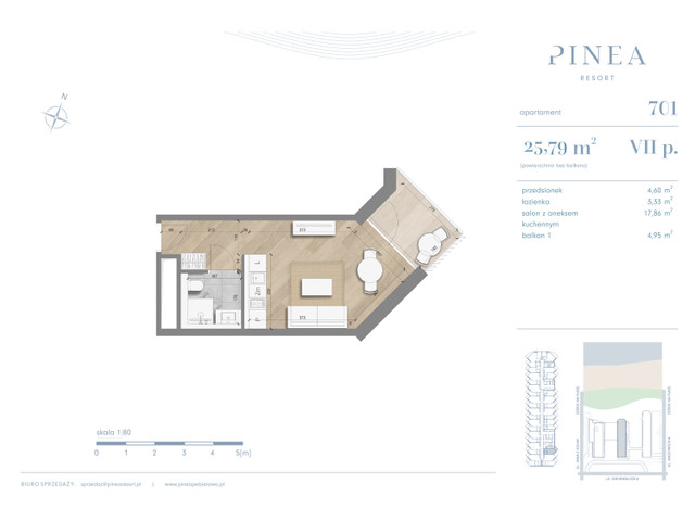 Mieszkanie w inwestycji PINEA Apartments | Apartamenty tuż pr..., symbol 701 » nportal.pl