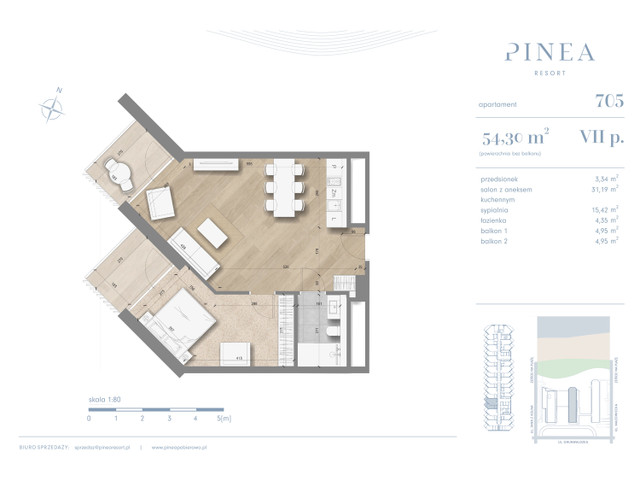 Mieszkanie w inwestycji PINEA Apartments | Apartamenty tuż pr..., symbol 705 » nportal.pl