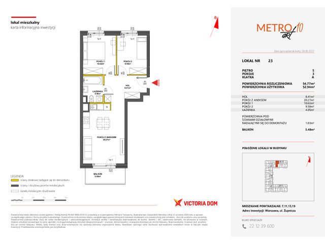Mieszkanie w inwestycji METRO ART, symbol 10M.23 » nportal.pl